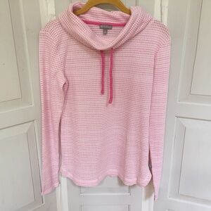 Talbots Pink Cowl Neck Jersey Top